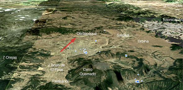 The Valley of Los Altos with the pursuit to Olintepeque